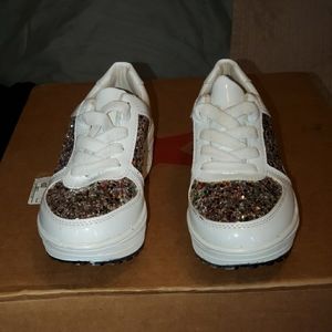 White Sparkling Glitter Sneakers
